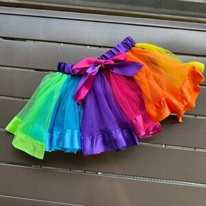 Colorful Rainbow Tulle Skirt fits size 2-4